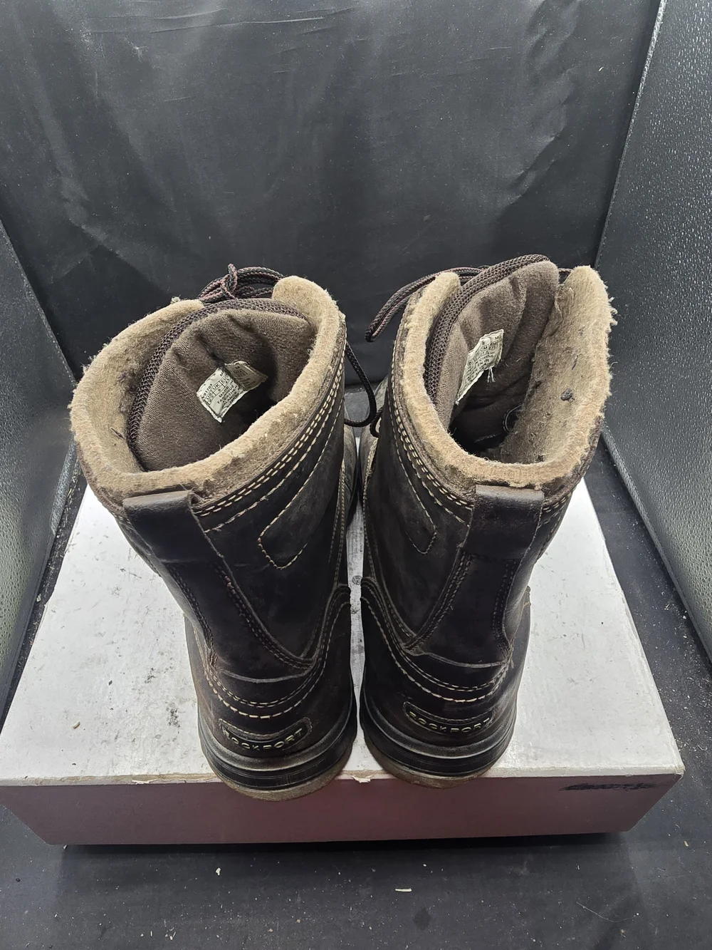 Rockport Dark Brown Lace-Up Leather Hiking‎ Boots